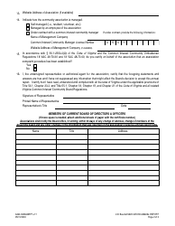 Form A492-0550ANRPT Common Interest Community Association Annual Report Form - Virginia, Page 2