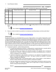 Form A440-2101REI Hearing Aid Specialist License Reinstatement Application - Virginia, Page 2