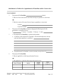 Document preview: Form GAC502 Attachment to Petition for Appointment of Guardian and/or Conservator - Minnesota