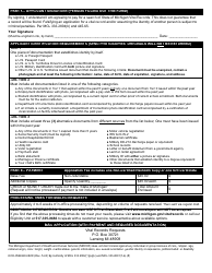 Form DCH-0569-BX-HEIR Application for a Non-certified Copy - Michigan Heirloom Birth Record - Michigan, Page 2
