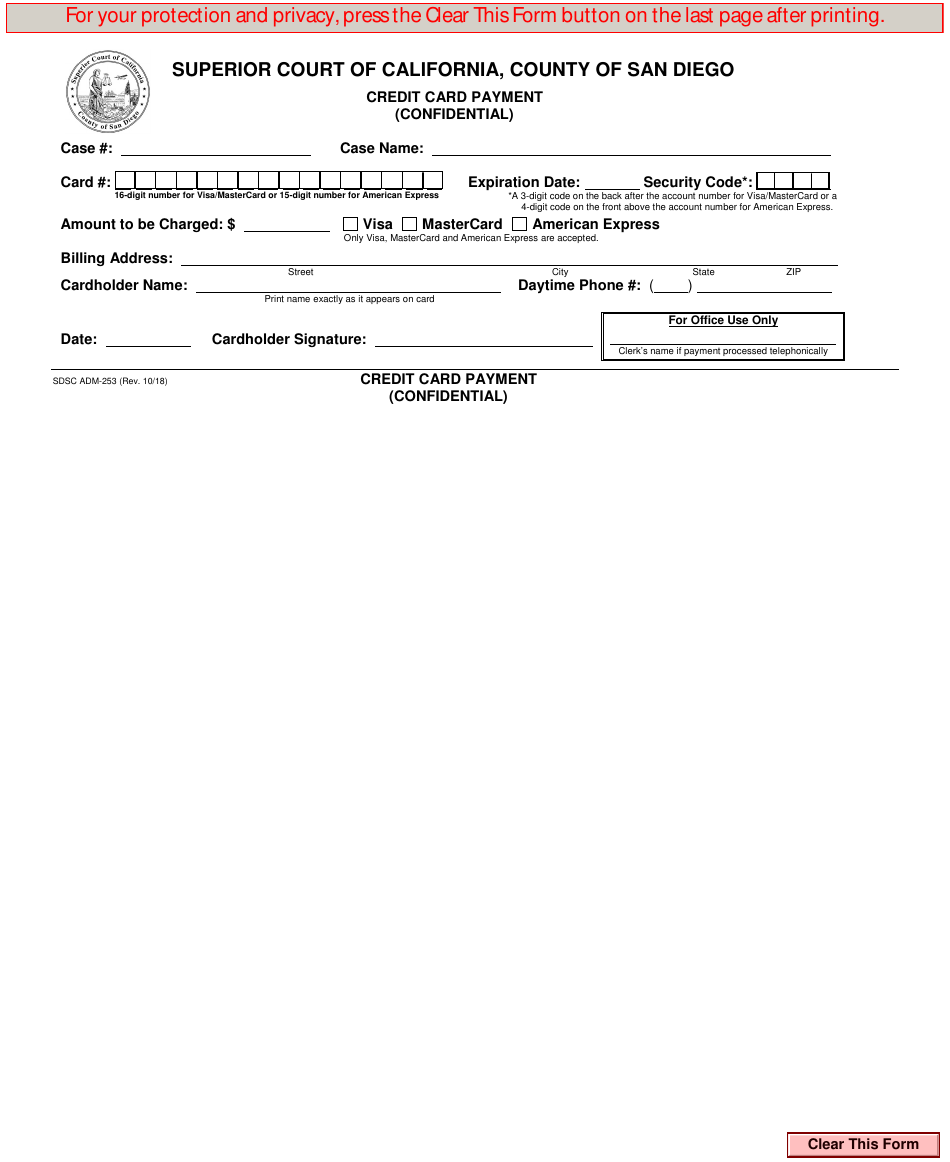 Form Adm 253 Fill Out Sign Online And Download Fillable Pdf County Of San Diego California 3426