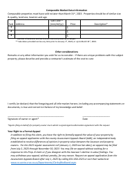 Request for Decline in Value Review - Residential Properties (For Residential Properties of 2 or Less Units) - Santa Cruz County, California, Page 2