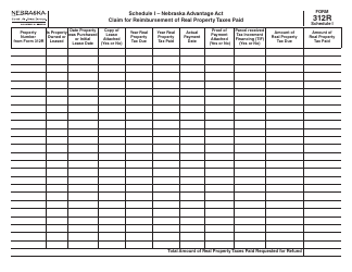 Form 312R Nebraska Advantage Act Claim for Reimbursement of Real Property Taxes Paid - Nebraska, Page 3