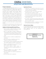 Document preview: Georgia Public Safety Memorial Grant Application - Georgia (United States), 2024