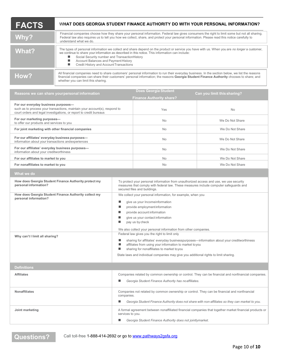 Scholarship for Engineering Education Loan Program (See) Application - Georgia (United States), Page 10