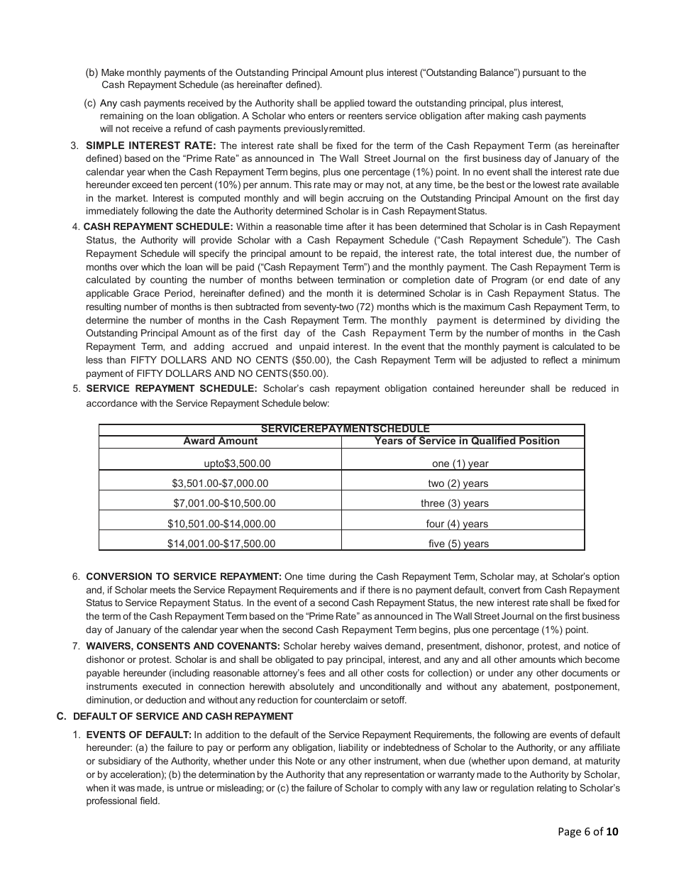 Scholarship for Engineering Education Loan Program (See) Application - Georgia (United States), Page 6