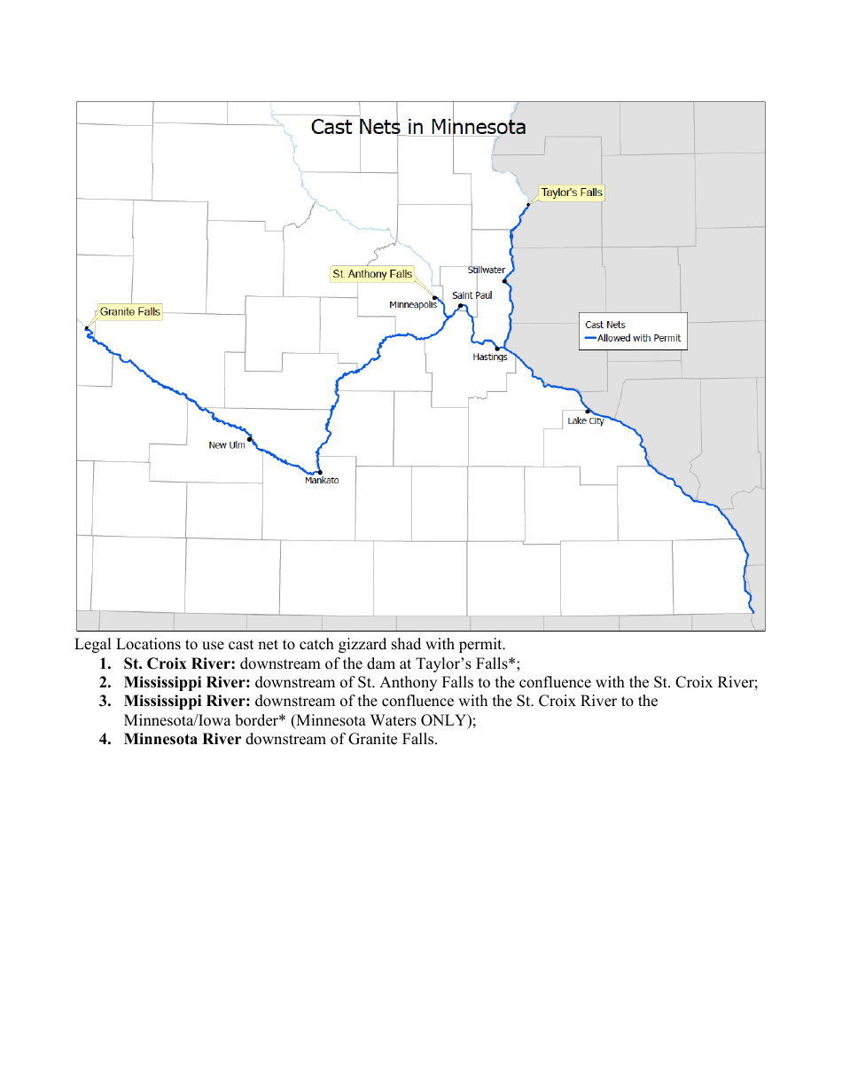 Permit Application to Use a Cast Net to Harvest Gizzard Shad From Infested Waters - Minnesota, Page 3