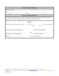 Form WH-119 Withdrawal of Wage Claim - Texas, Page 2