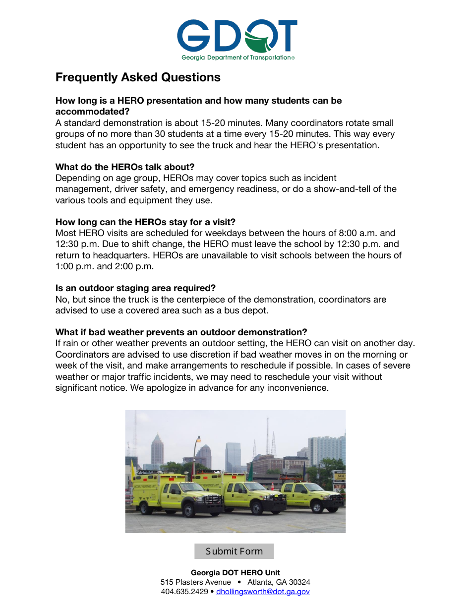 Hero School Visit Request Form - Georgia (United States), Page 3