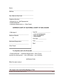 Document preview: Form SJ-FL-107 Trial Brief - County of San Joaquin, California