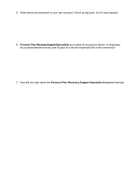 Forensic Peer Recovery Support Specialist Information Gathering Form - Mississippi, Page 2