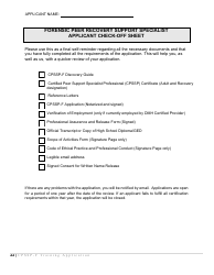 Certified Peer Support Specialist Professional Forensic Peer Recovery Training Application - Cpssp-F - Mississippi, Page 22