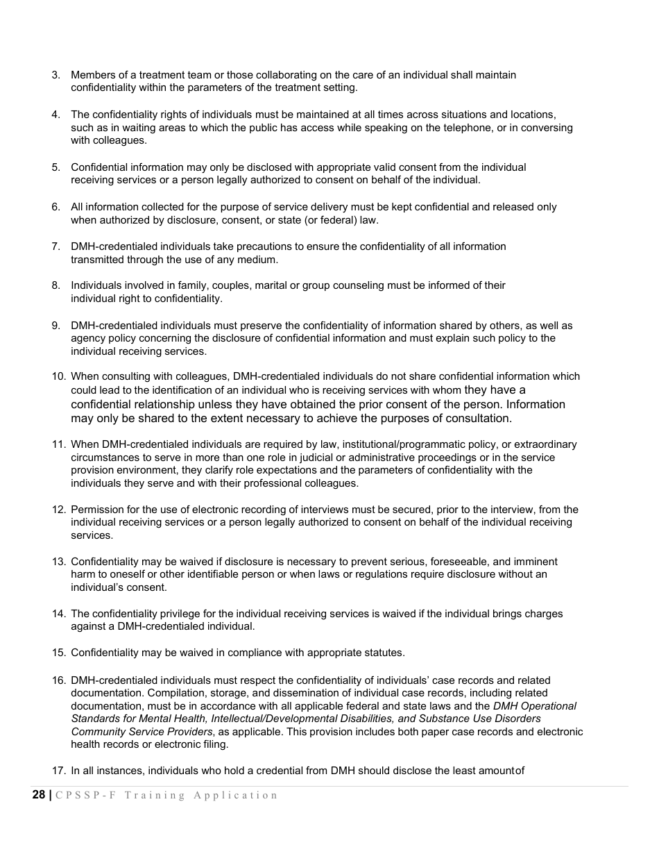 Certified Peer Support Specialist Professional Forensic Peer Recovery Training Application - Cpssp-F - Mississippi, Page 28