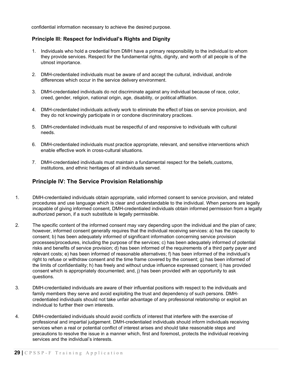 Certified Peer Support Specialist Professional Forensic Peer Recovery Training Application - Cpssp-F - Mississippi, Page 29