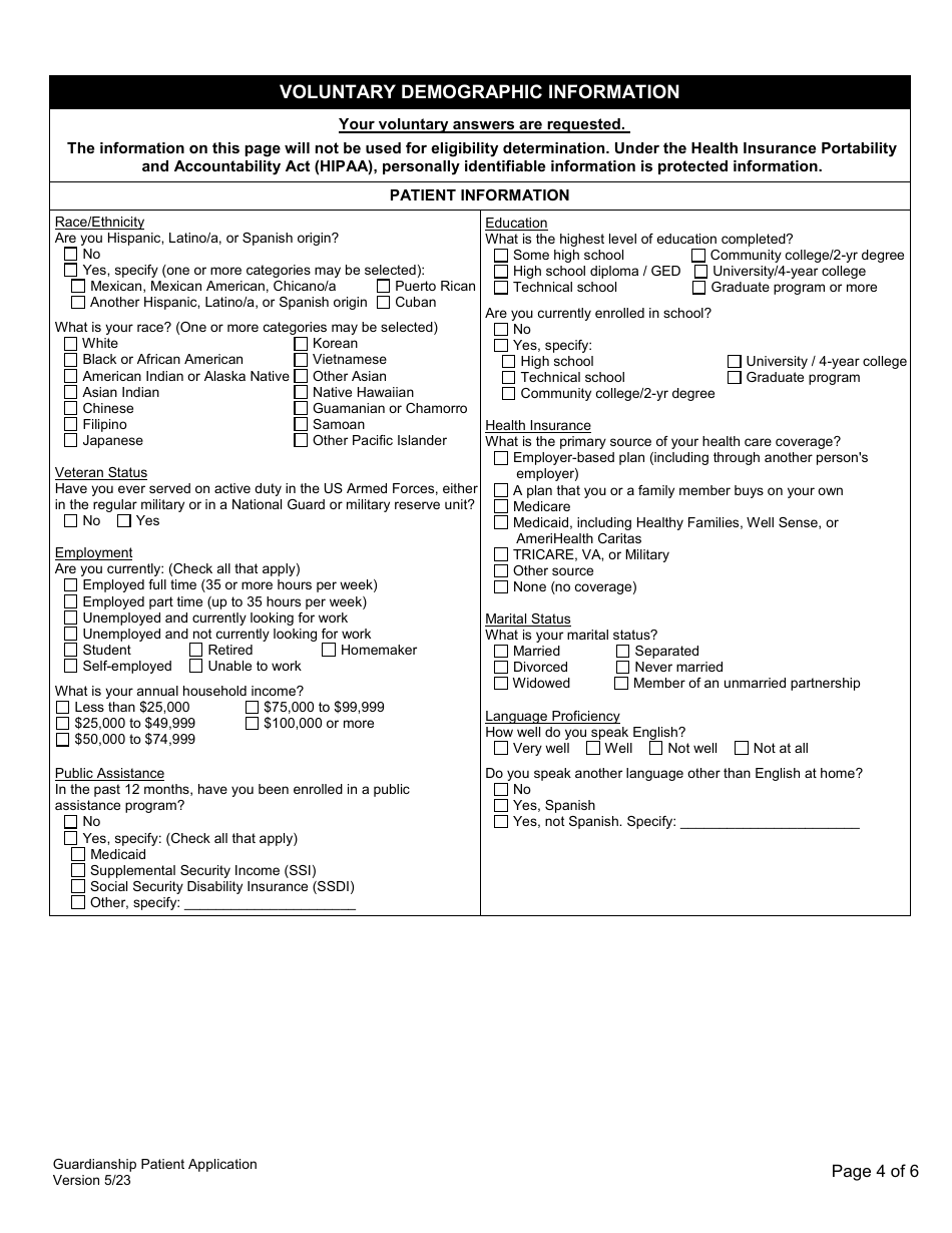Guardianship Patient Application for the Therapeutic Use of Cannabis - New Hampshire, Page 6