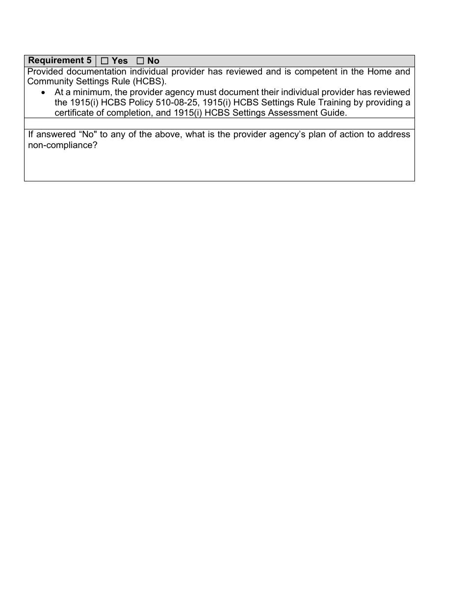 Form 1915(I) Individual Provider Review Report - North Dakota, Page 16