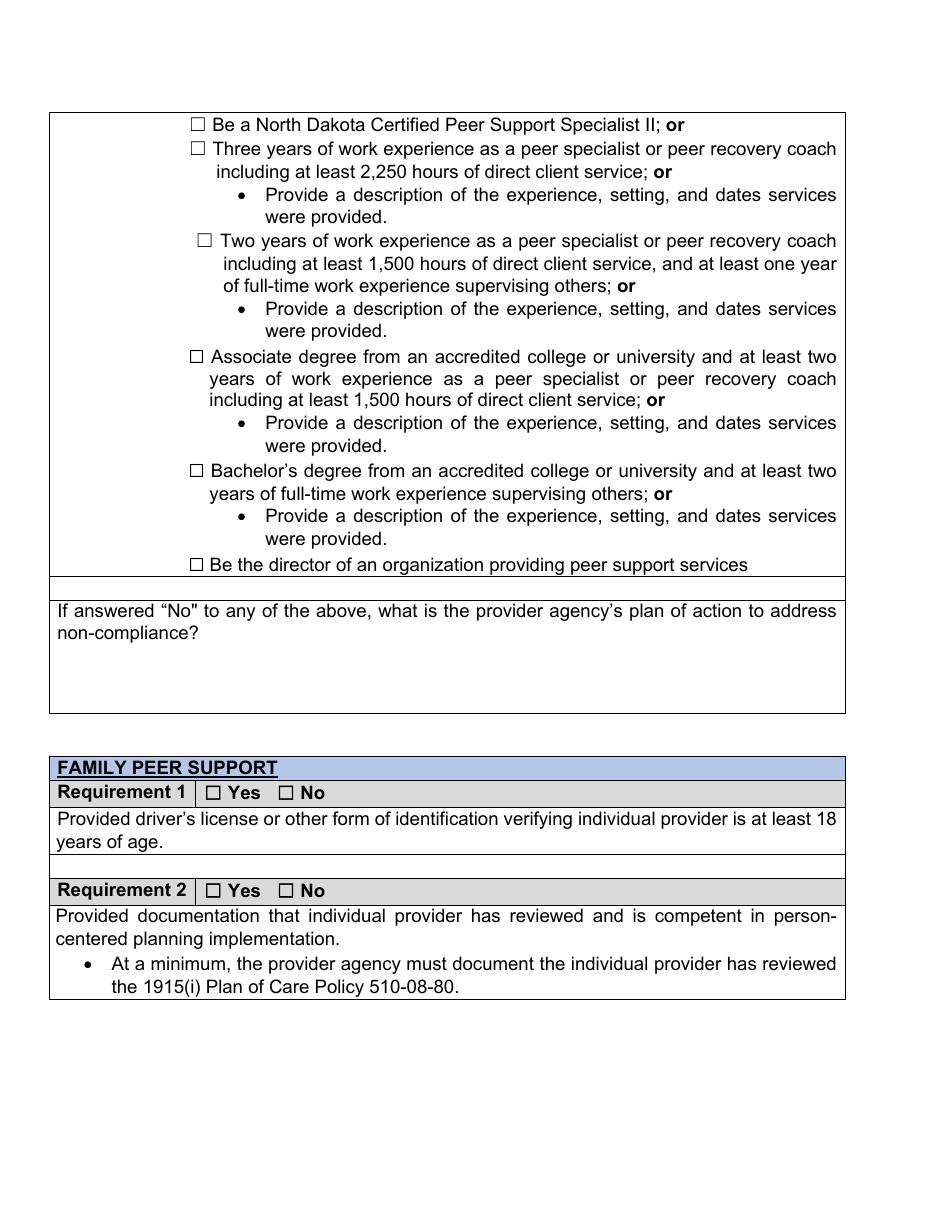 Form 1915(I) Individual Provider Review Report - North Dakota, Page 6