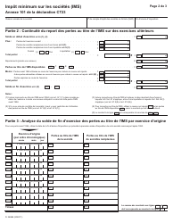 Forme 2496B Impot Minimum Sue Les Societes (Ims) - Ontario, Canada (French), Page 3