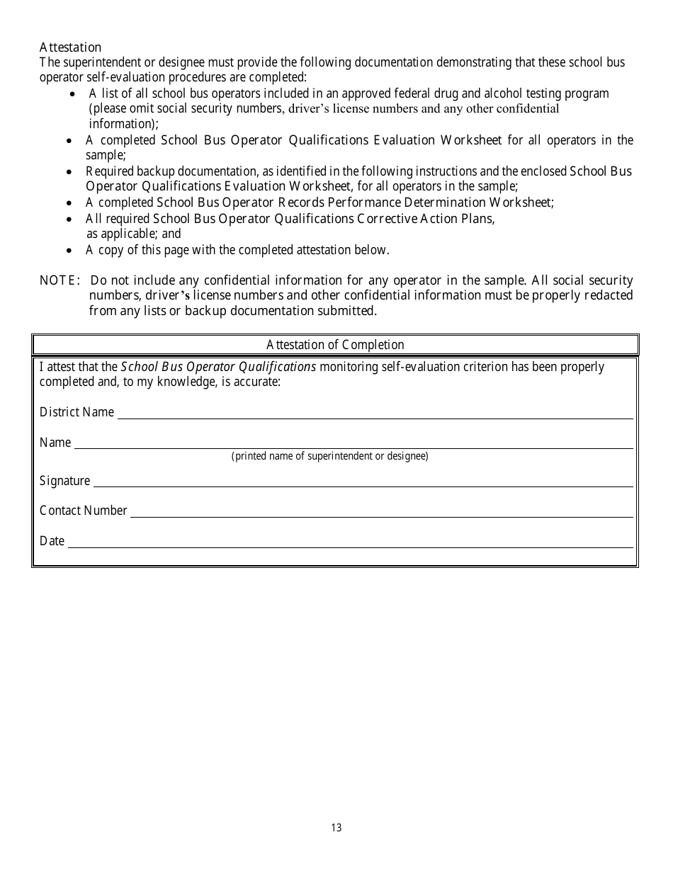 District School Transportation Monitoring Self-evaluation - Florida, Page 16