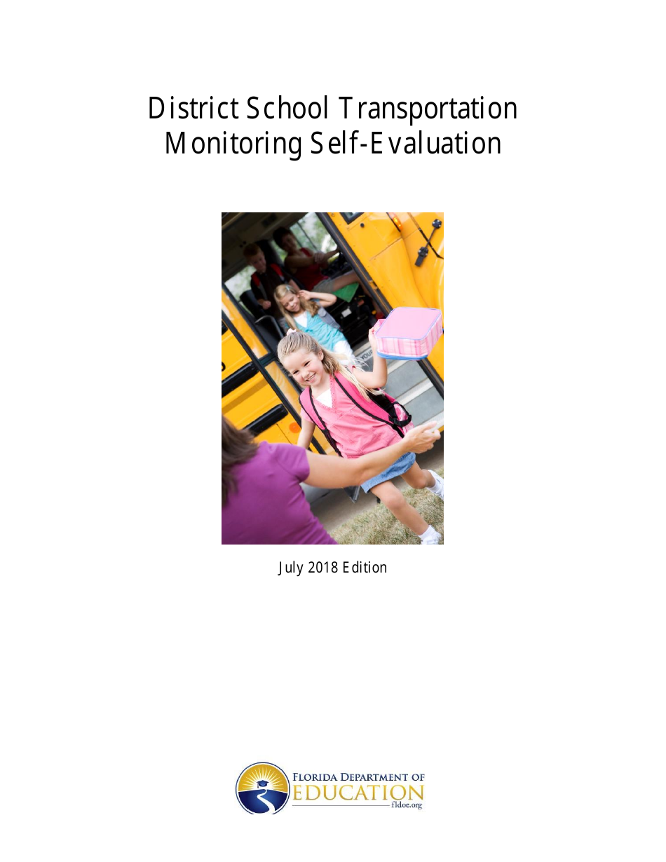 District School Transportation Monitoring Self-evaluation - Florida, Page 1