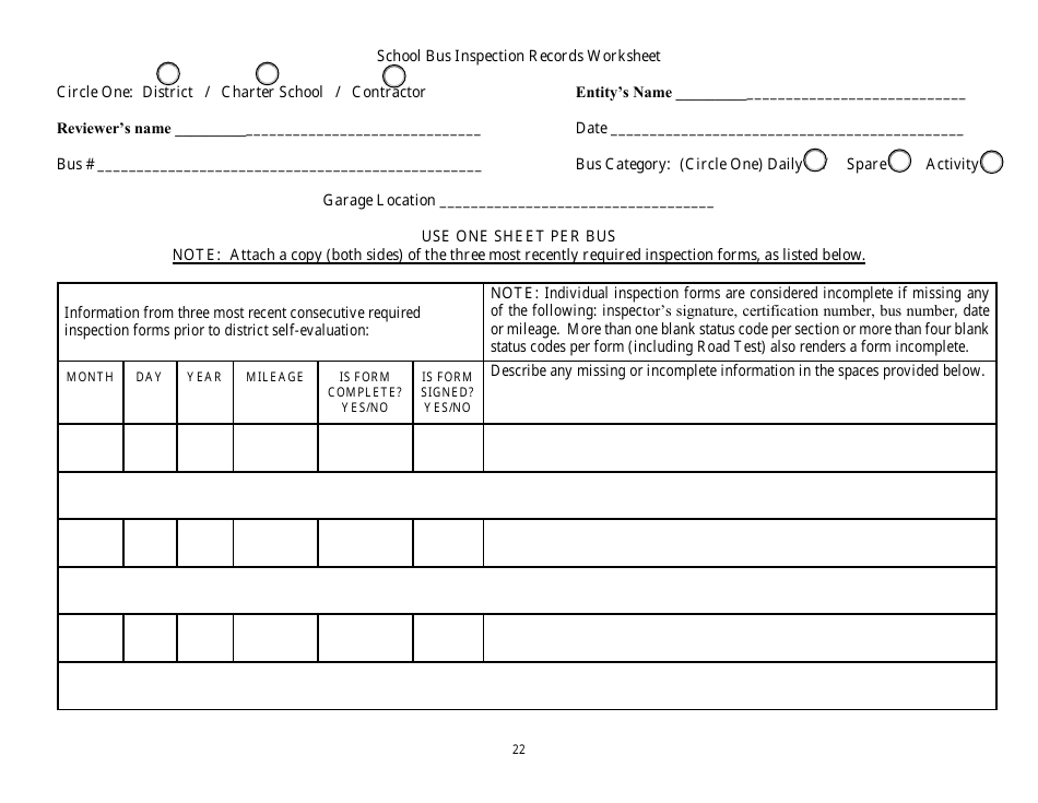 District School Transportation Monitoring Self-evaluation - Florida, Page 25