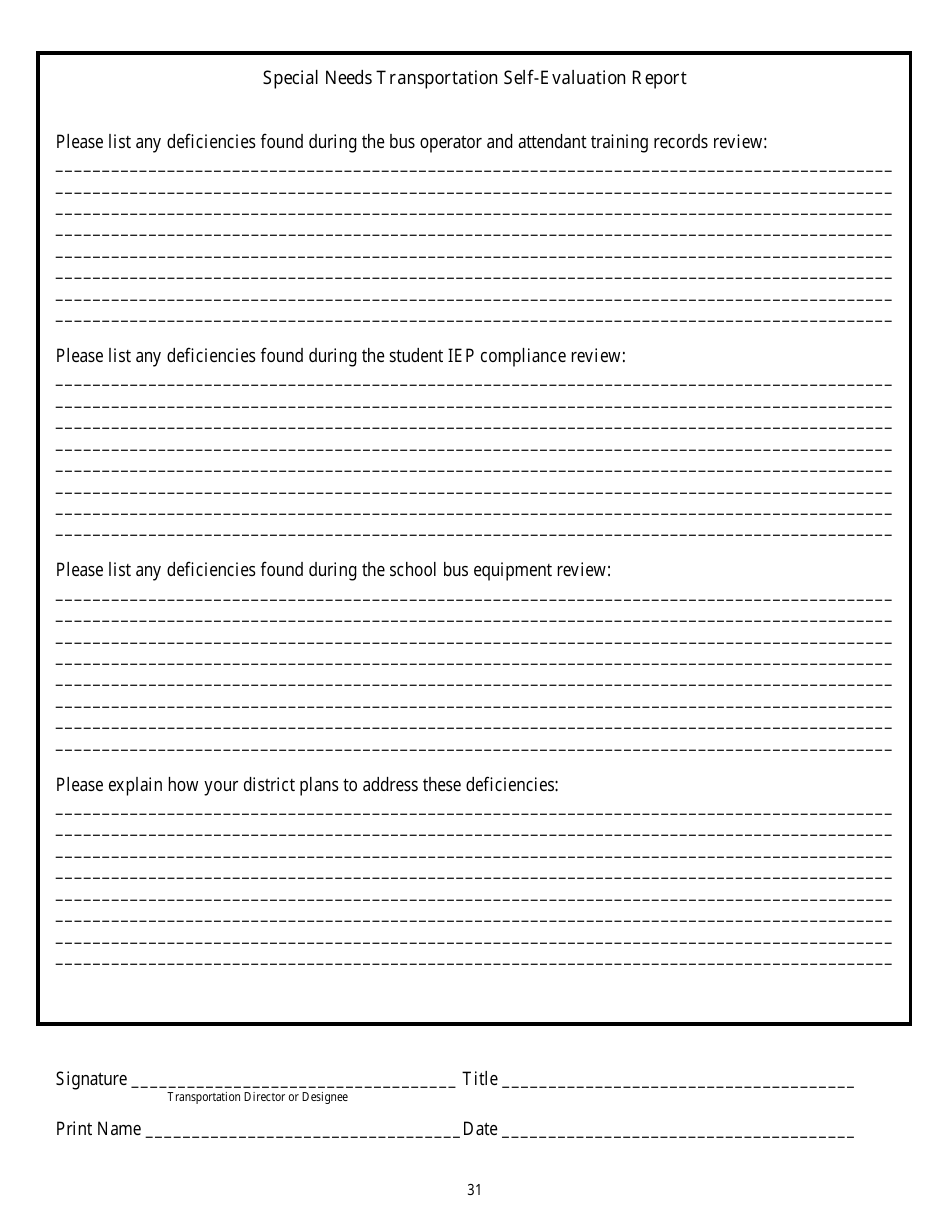 District School Transportation Monitoring Self-evaluation - Florida, Page 34
