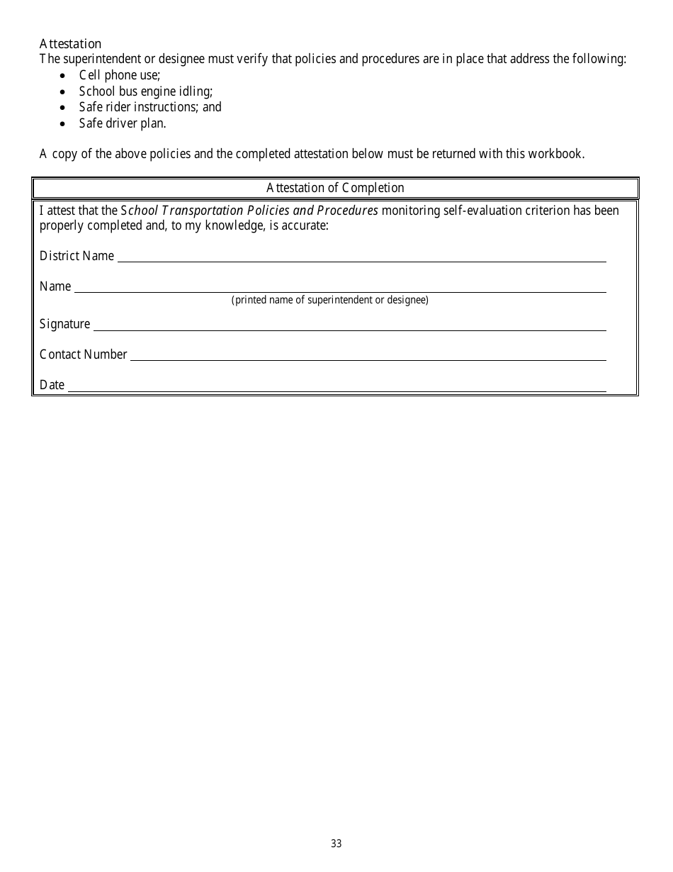 District School Transportation Monitoring Self-evaluation - Florida, Page 36