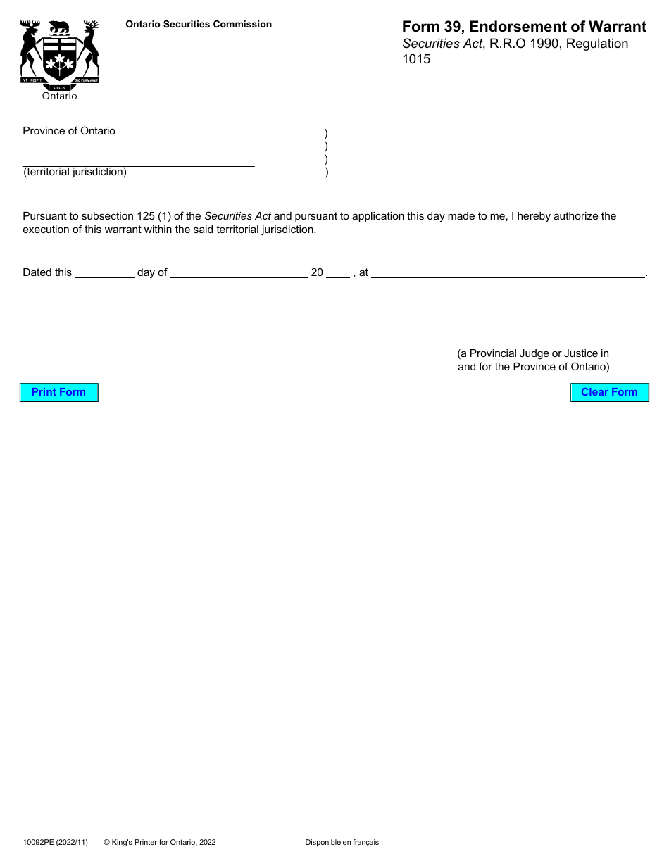 Form 39 10092pe Fill Out Sign Online And Download Fillable Pdf