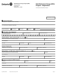 Document preview: Form 1822A Registration Form - Debt Retirement Charge Program - Ontario, Canada
