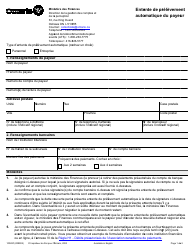 Forme 10028E Pre-authorized Debit (Pad) Payor Agreement - Ontario, Canada (French), Page 3