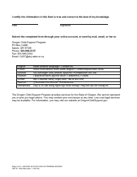 Form CSF01 1804 School Status: Child Attending School - Oregon, Page 2