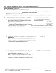 Formulario CSF11 0112 Declaracion En Apoyo De Establecer La Paternidad - Oregon (Spanish), Page 2