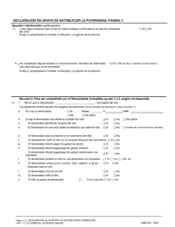 Formulario CSF11 0112 Declaracion En Apoyo De Establecer La Paternidad - Oregon (Spanish), Page 3