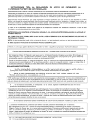 Formulario CSF11 0112 Declaracion En Apoyo De Establecer La Paternidad - Oregon (Spanish), Page 7