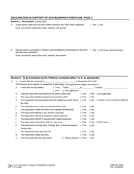 Form CSF11 0112 Declaration in Support of Establishing Parentage - Oregon, Page 3