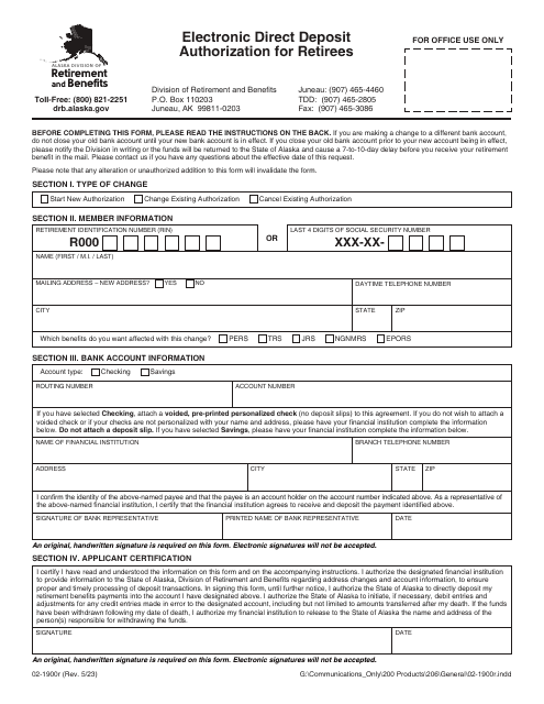 Form 02-1900R  Printable Pdf