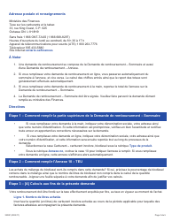 Instruction pour Forme 3239F Demande De Remboursement - Sommaire Et Annexe 10 Teu - Locomotives De Chemin De Fer - Ontario, Canada (French), Page 3