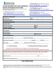 Standardized One Page Pharmacy Prior Authorization Form - Praluent (Alirocumab) - Mississippi