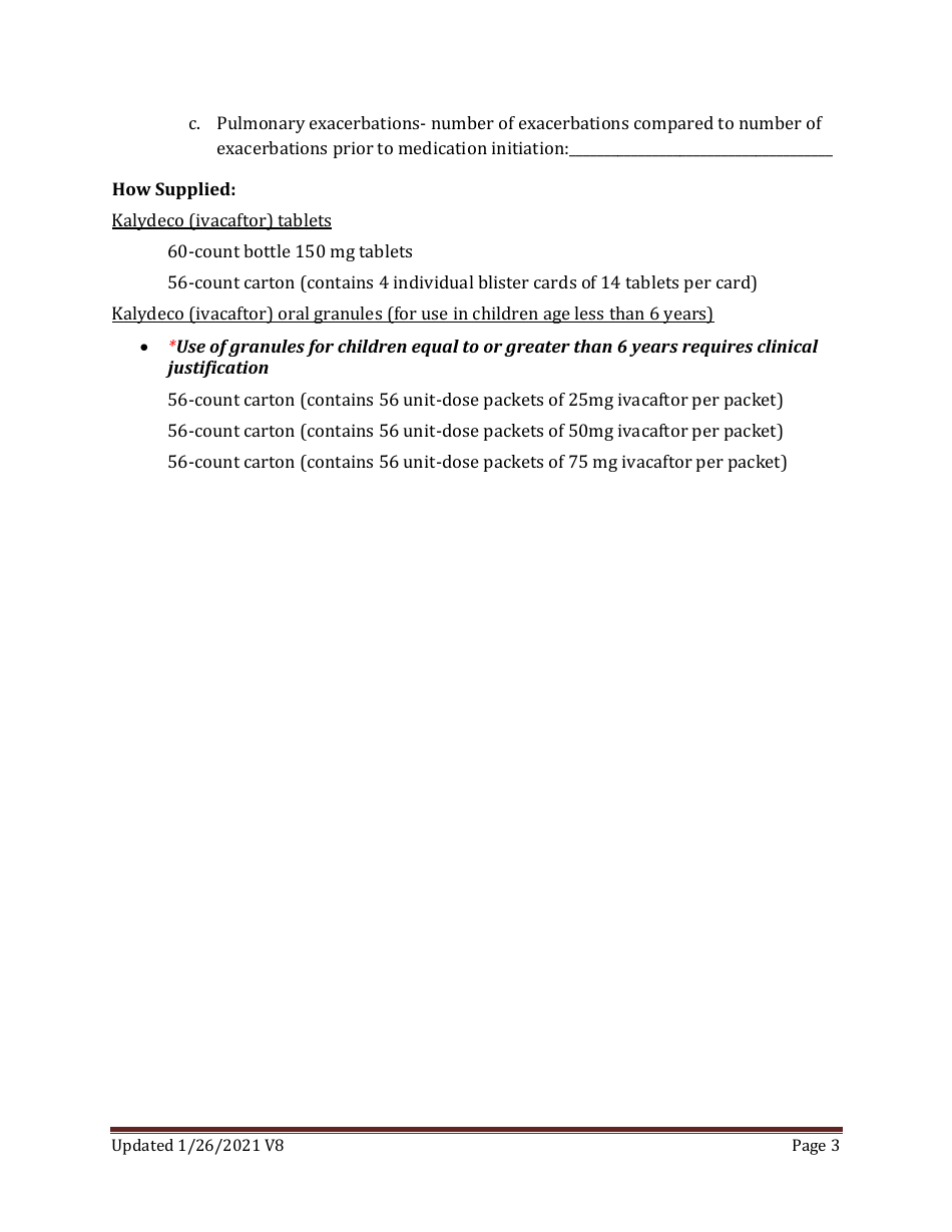 Prior Authorization Criteria - Kalydeco (Ivacaftor) - Mississippi, Page 3