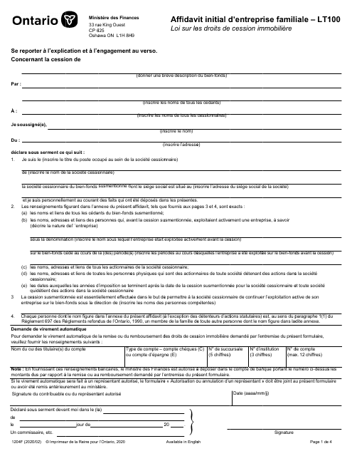 Forme LT100 (1204F)  Printable Pdf