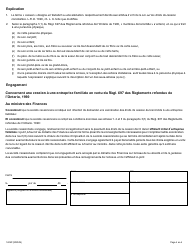 Forme LT100 (1204F) Affidavit Initial D&#039;entreprise Familiale - Ontario, Canada (French), Page 2