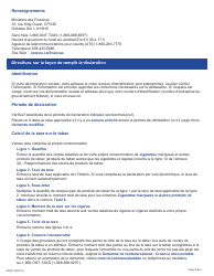 Forme 2276F Guide Pour Remplir La Declaration De Taxe Sur Le Tabac - Tt101s - Ontario, Canada (French), Page 3