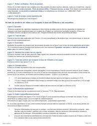 Forme 2276F Guide Pour Remplir La Declaration De Taxe Sur Le Tabac - Tt101s - Ontario, Canada (French), Page 4