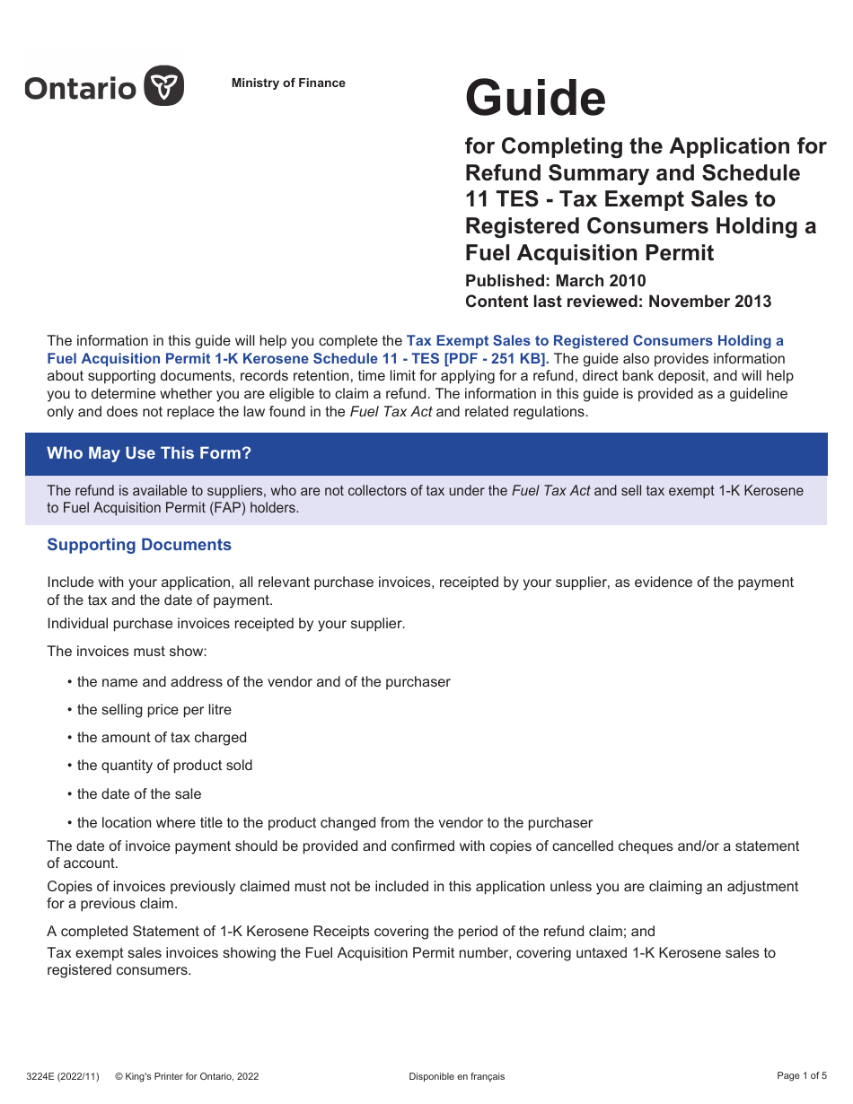 Is 3224 Standard Overview.pdf Form 3224E - Fill Out, Sign Online and Download Printable PDF, Ontario ...