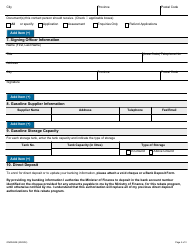 Form ON00493E Application for Gas Bar Authorization - First Nations on-Reserve Gasoline Retailers Only - Ontario, Canada, Page 2