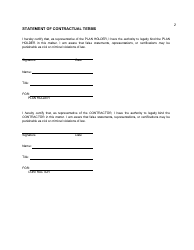 Statement of Contractual Terms - Alaska, Page 2