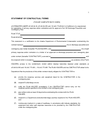 Document preview: Statement of Contractual Terms - Alaska