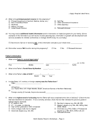Parent&#039;s Worksheet for Completing the North Dakota Birth Certificate - North Dakota, Page 4