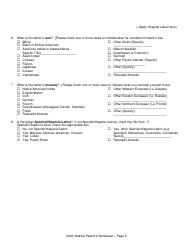 Parent&#039;s Worksheet for Completing the North Dakota Birth Certificate - North Dakota, Page 5