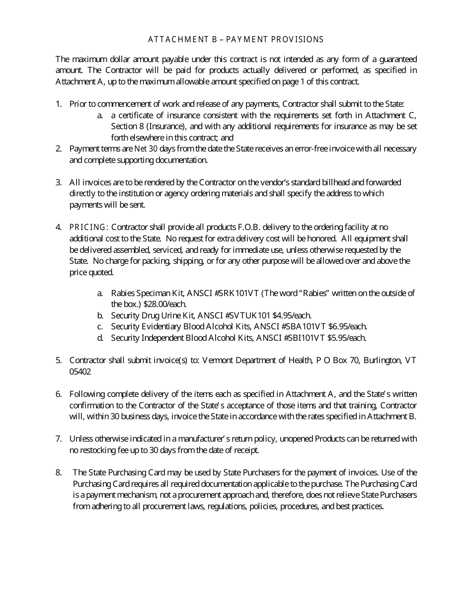 Contract #39496 - Ansci Test Kits - Vermont, Page 7